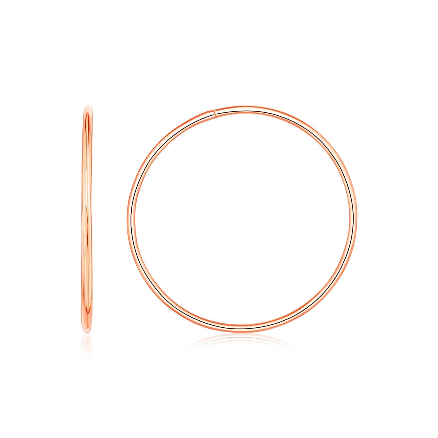 Endless Hoop-Stil - Ohrringe in 14 Karat Rose Gold