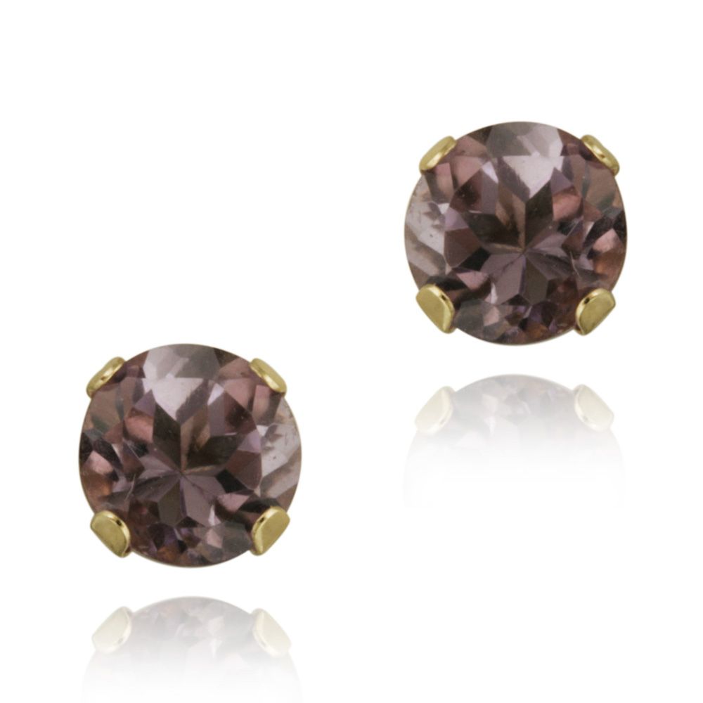 18 Karat Gold über Sterling Silber 4 / 5ct Amethyst Stud Ohrringe, 5mm