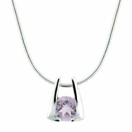 Sterling Silber Amethyst Horseshoe Anhänger