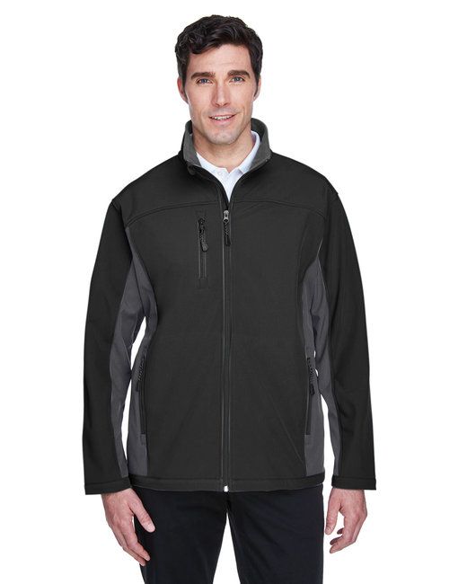 Soft Shell Colorblock Jacke für Herren - CHARCL / DK CHRCL - S