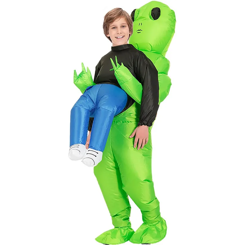 Alien Kostüm für Kinder Erwachsener, Aufgeblasenes Alien Kostüm
