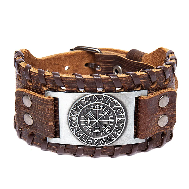 Europäische und amerikanische Viking Armband Vintage Kompass Kompass
