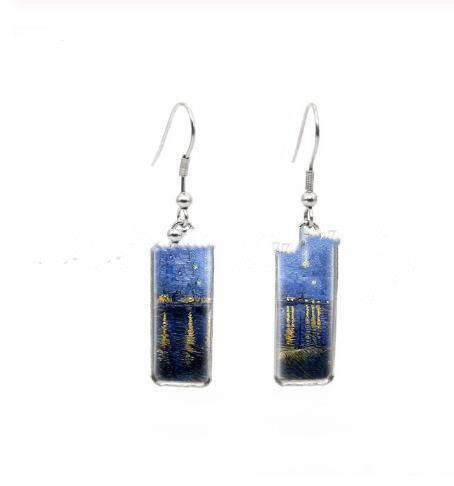 Van Gogh Gemälde Sternenhimmel Schmuck populäre Ohrringe