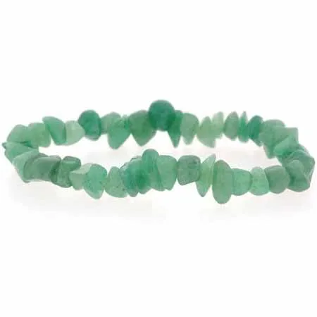 Echtes grünes Aventurine Chip Stretch Armband
