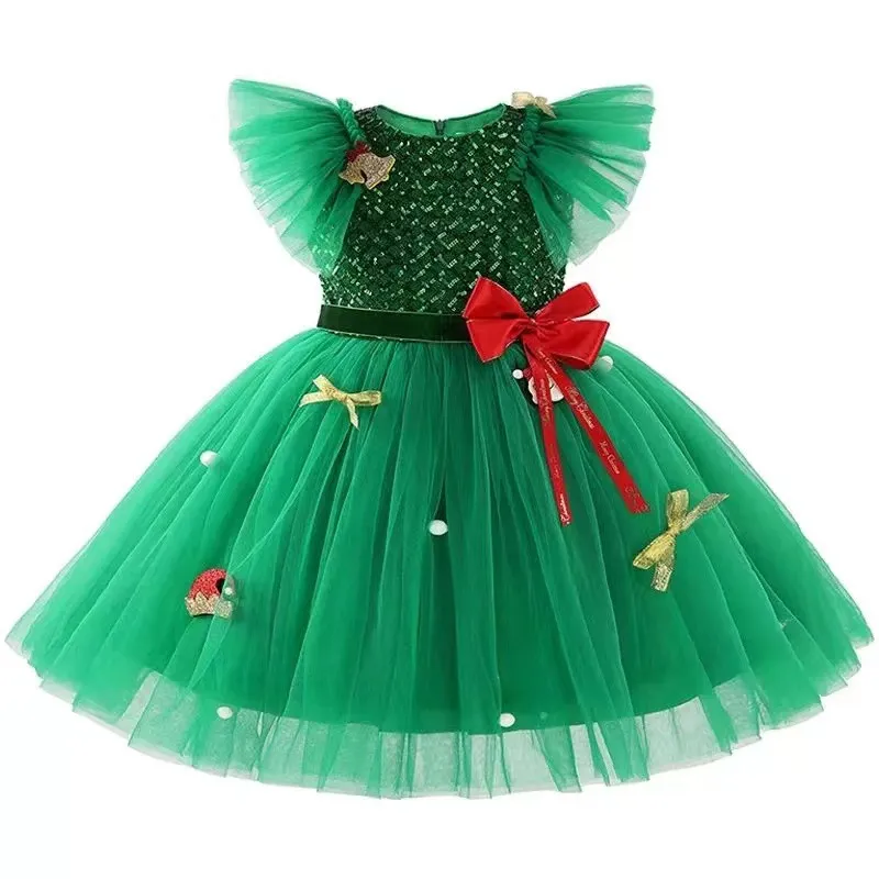 Mädchen Xmas Kleidung Cosplay Kostüm, Weihnachtsbaum Kleidung