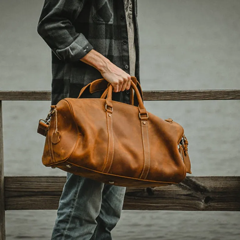 Der Dagny Weekender| Großes Leder Duffle Bag