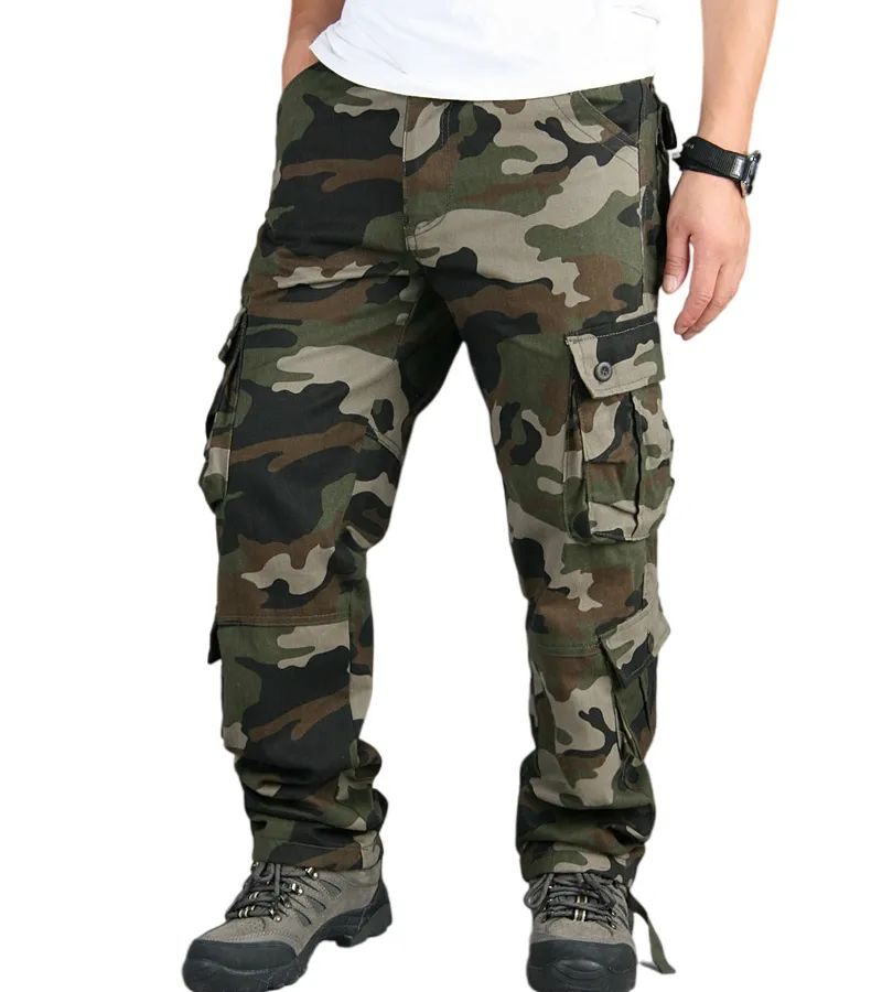 Männer Casual Militär Hose Camo Cargo Work Pants Hose