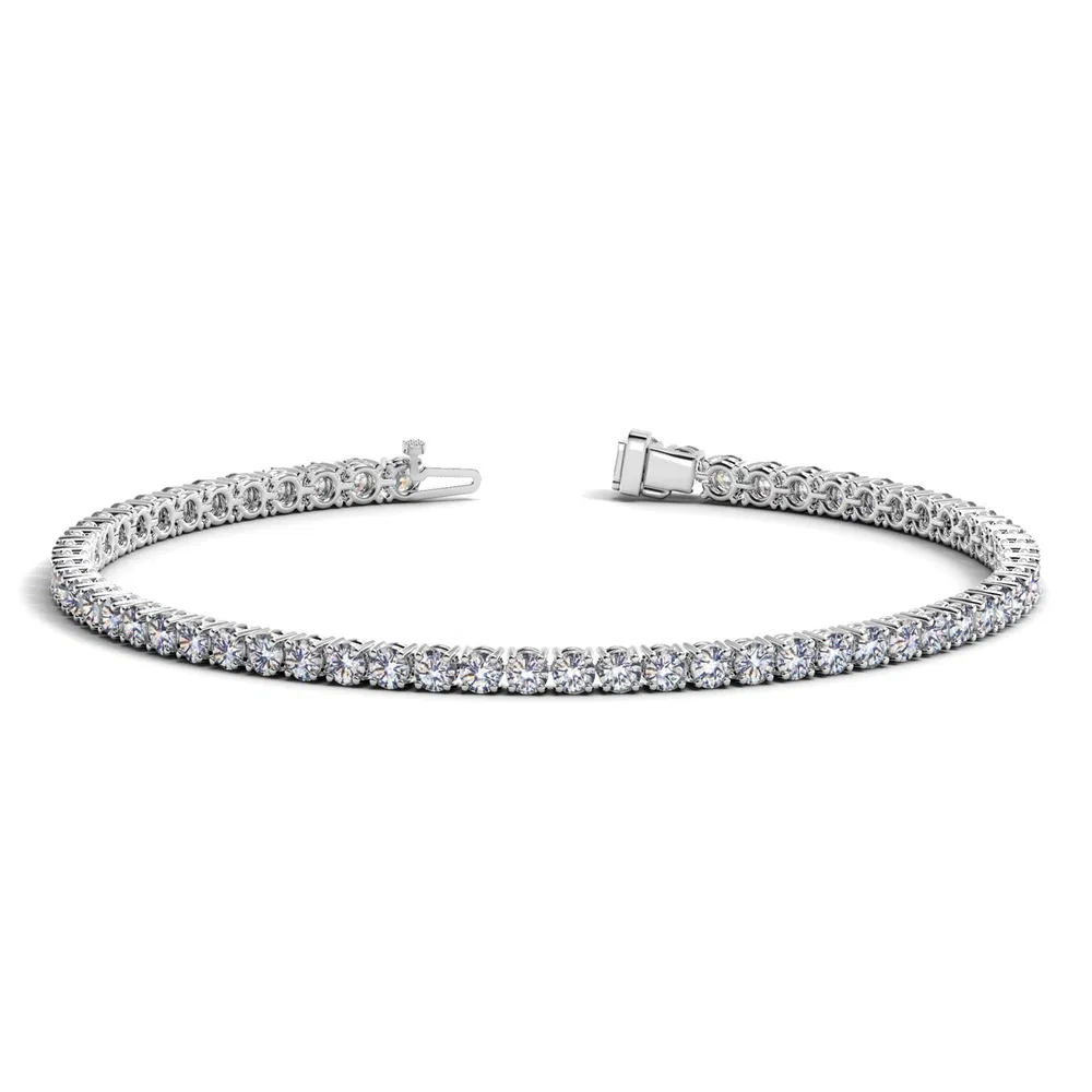 14 Karat Weißgold Round Diamond Tennis Armband (4 cttw)