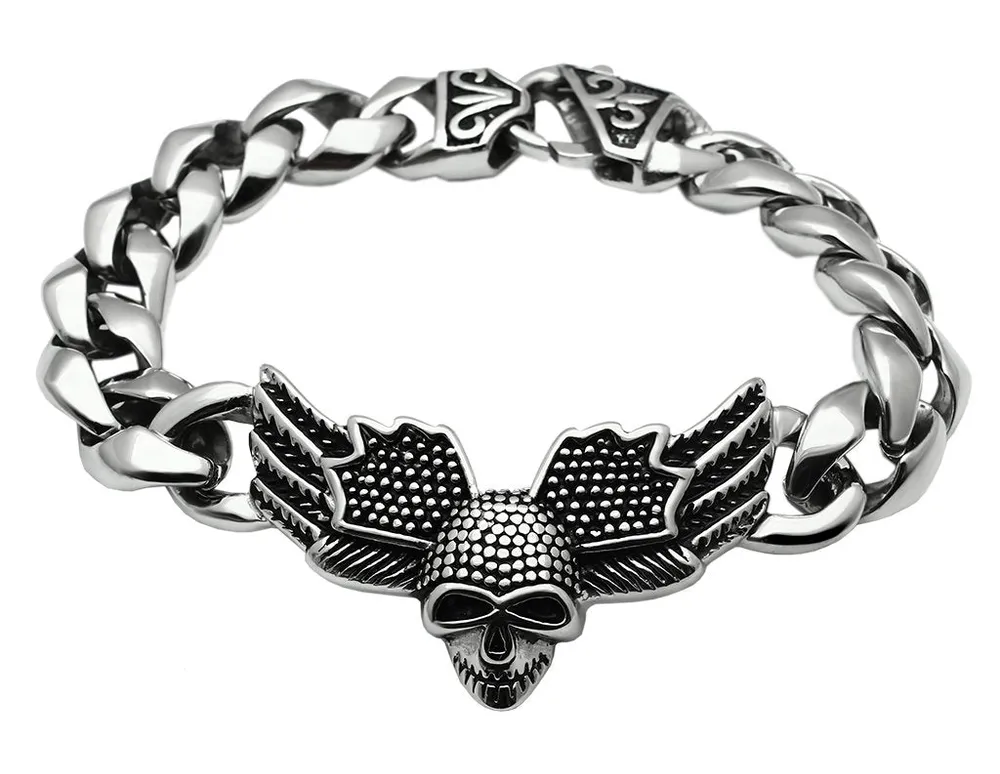 TK434 - Hoch poliertes (ohne Verzinkung) Edelstahl-Armband ohne Stein