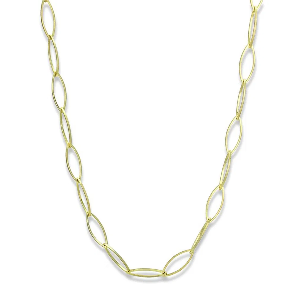 LO3721 - Gold & Brush Brass Halskette ohne Stein