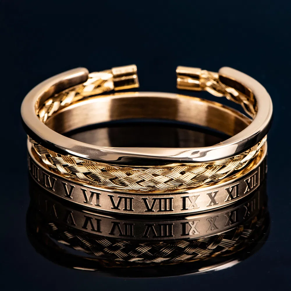 Titan-Stahl - Armband Set Männer Persönlichkeit Weben