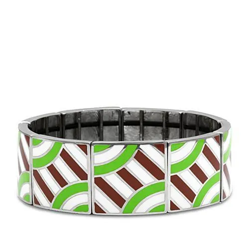 TK298 - Hoch poliertes (ohne Verzinkung) Edelstahl-Armband ohne Stein