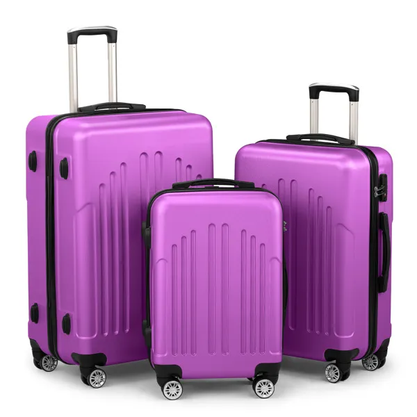 Gepäckset von 3, ABS + PC Hardside Koffer Sets mit TSA Lock 4 Spinner Räder, Leichtgewicht Trolley Reise Case für Carry On Check-in Geschäftsreise, 20