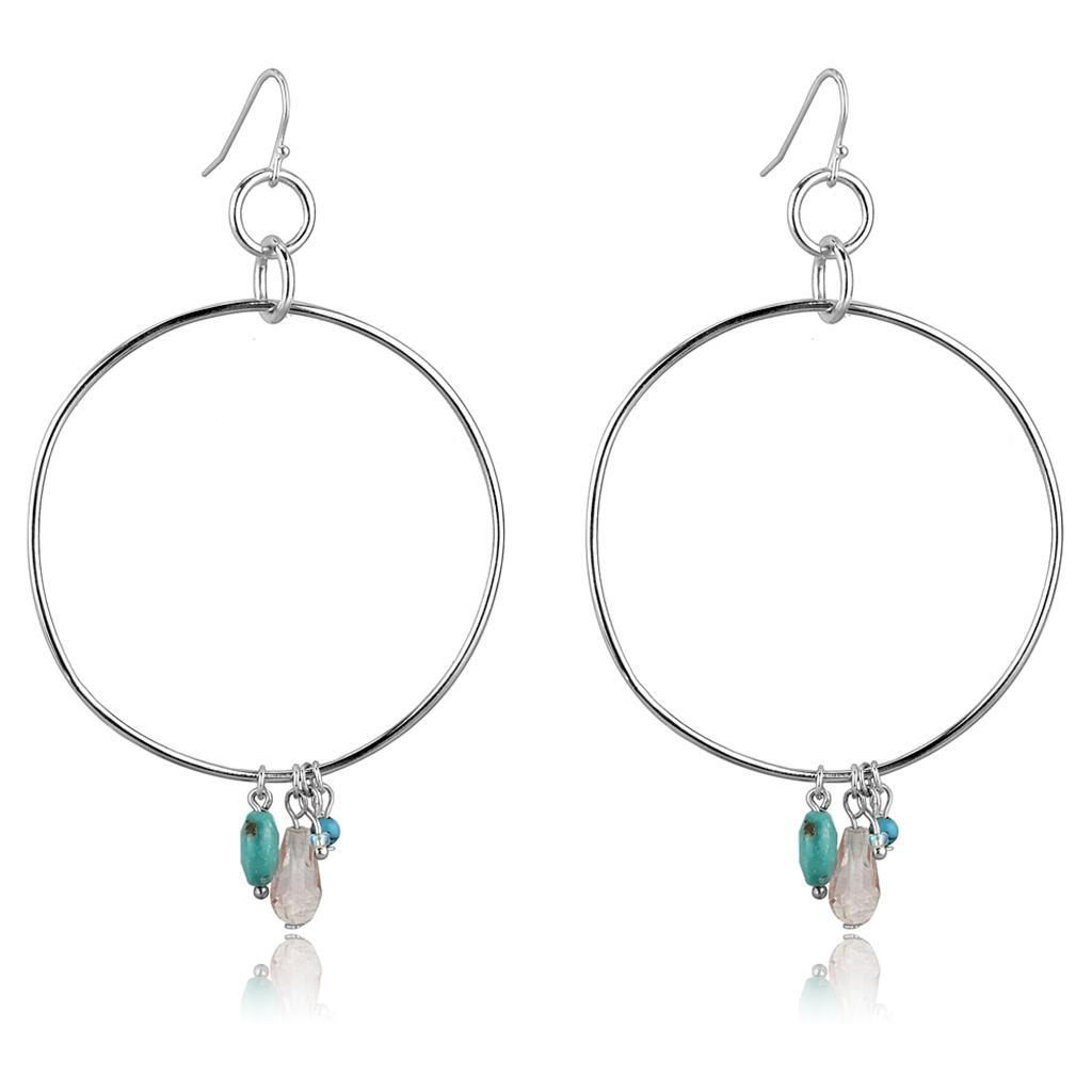 LOS790 Silber 925 Sterling Silber Ohrringe mit Synthetisch in mehreren Farben
