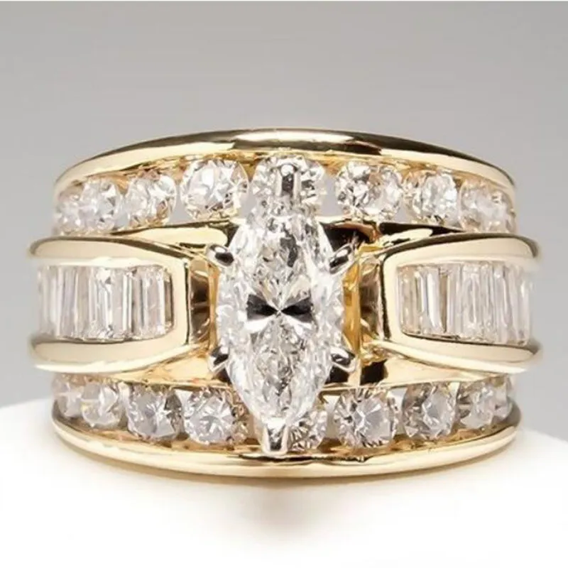 18K Multi Gold Ring für Frauen Natürliche 1 Karat Diamant mit Diamant Schmuck Anillos De Bizuteria Anillos Mujer Edelstein Ringe Box