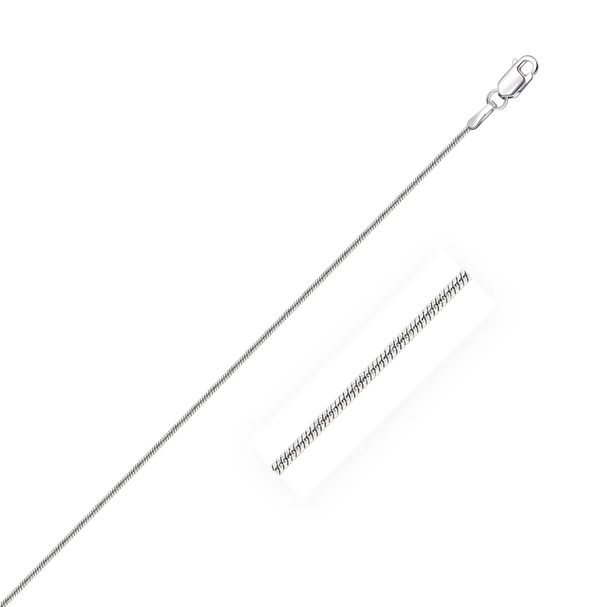 Sterling Silber Rhodium Plated Snake Chain 0,9 mm