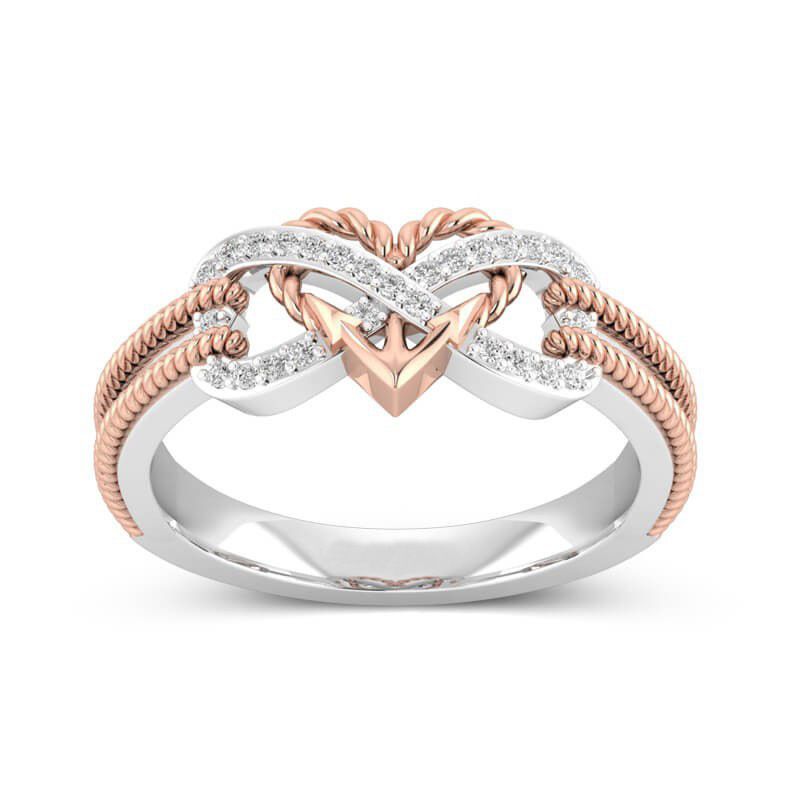 Herzring für Frauen; Rhinestones; Damen Mode Accessoires