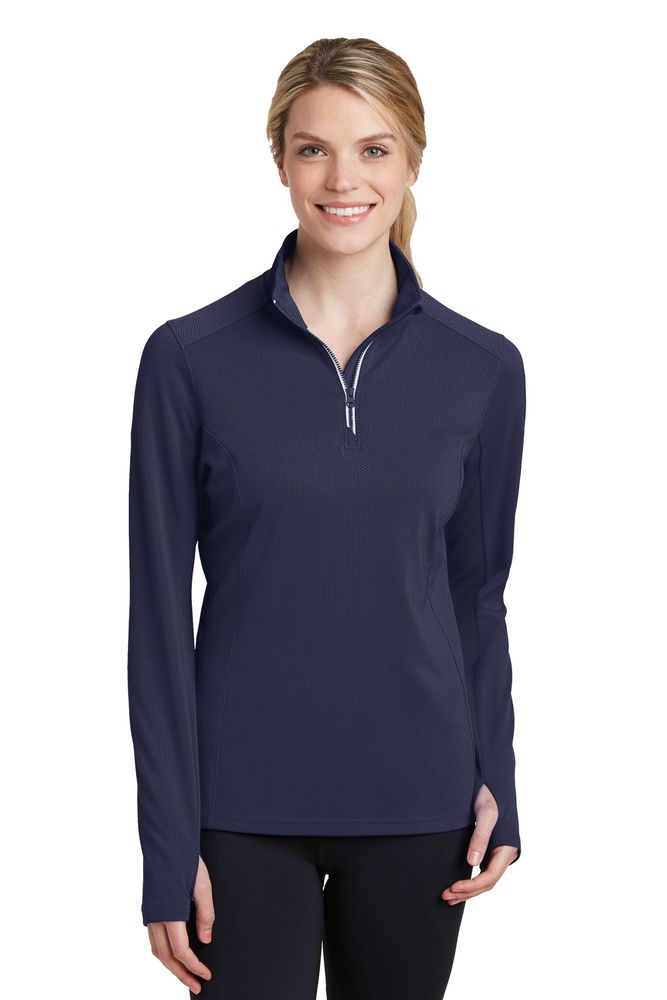 Sport-Tek Damen Sport-Wick Textured 1/4 - Zip-Pullover LST860