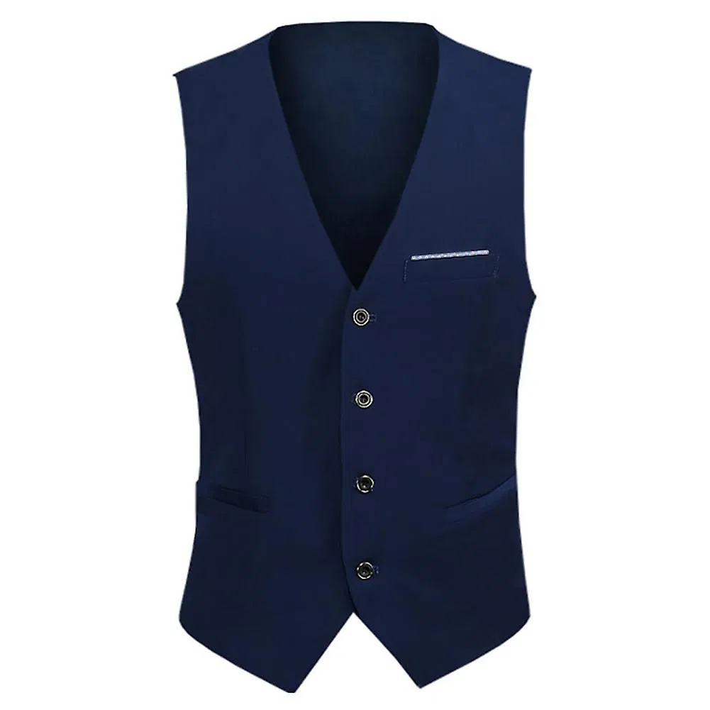 Men 's Suit Vest Thin V-Neck Slim Fit Business Casual Vest