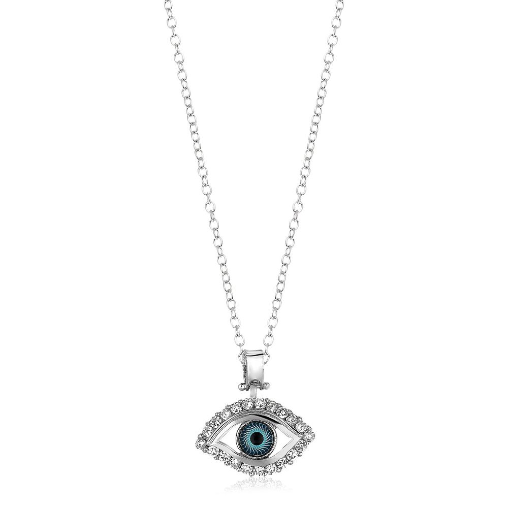 Sterling Silber Evil Eye Anhänger mit Cubic Zirkonias