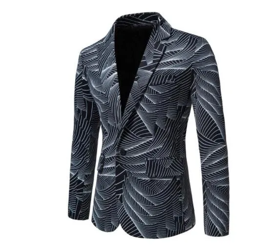 Herren Anzug Jacket One Button Slim Fit Blazer