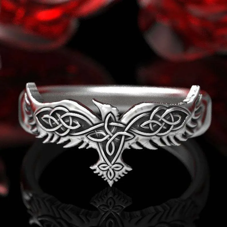 Europäische und amerikanische geometrische Crow Ring