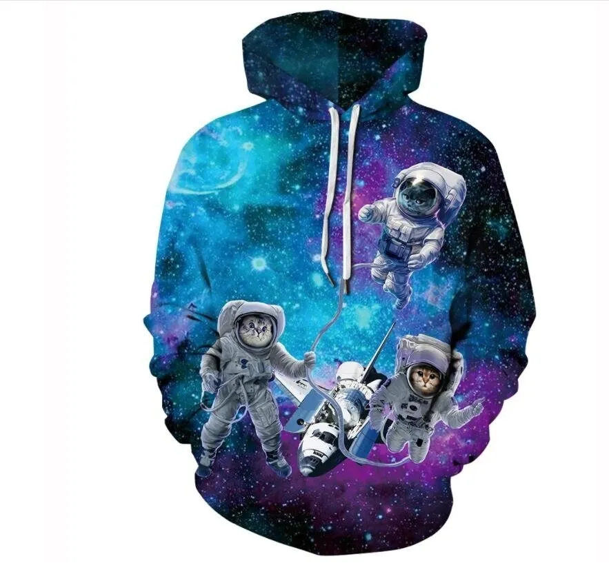 Männer 3D Print Pullover Hooded Sweatshirt Hoodies