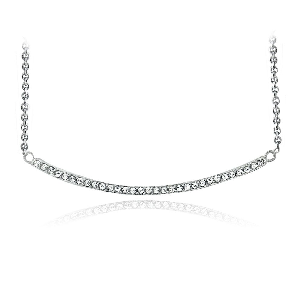 Silberton Swarovski Elemente Arch Halskette