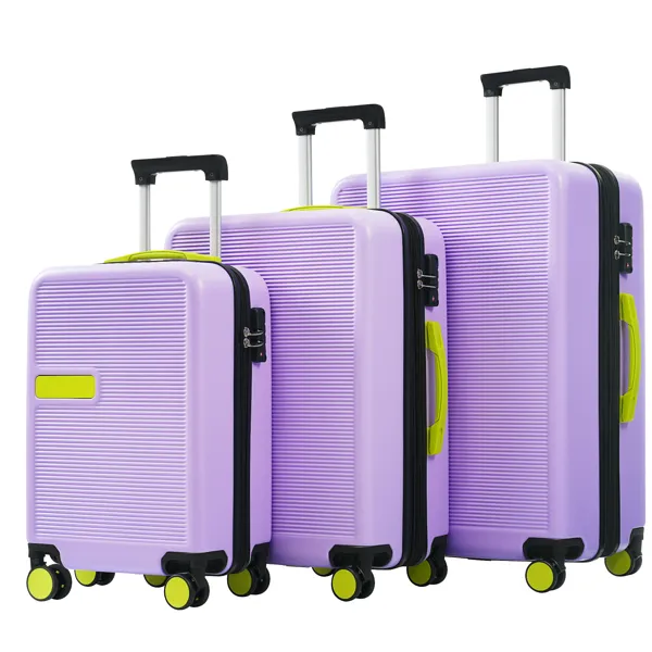Hardshell Gepäckset 3 Stück Kontrastfarben Koffer mit Spinnerrädern und TSA-Lock 20