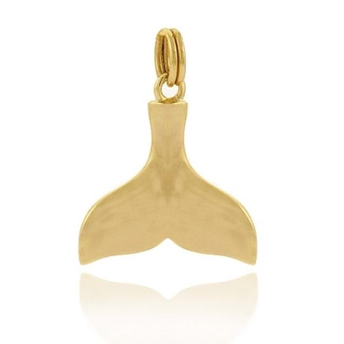 18 Karat Gold über Sterling Silber Whale Tail Charm