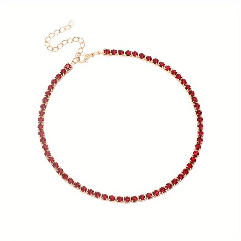 Multicolor Rhinestone Choker Kette Stacking Clavicle Chain