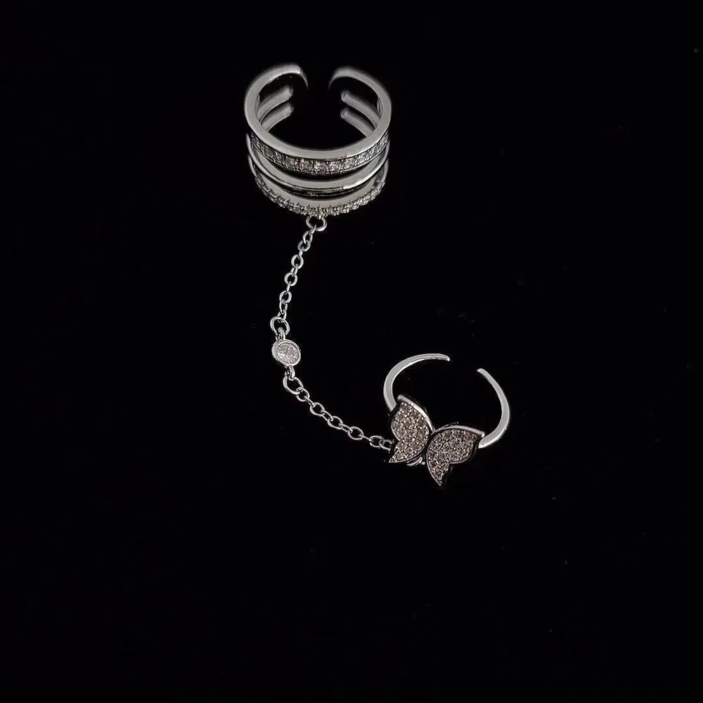 Net Rot Schmetterling Tassel Finger Ring-Sonderinteresse Design