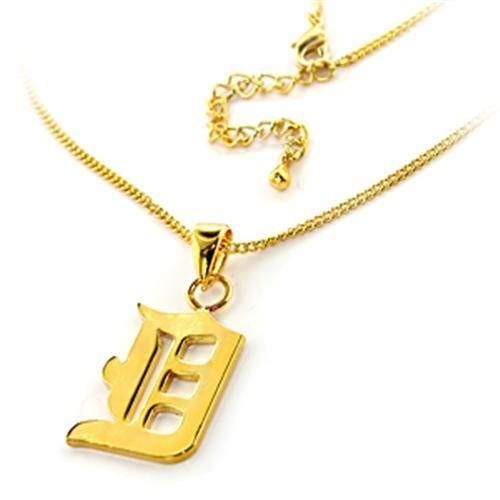 LO299 - Gold-Messing - Kette-Hänger ohne Stein