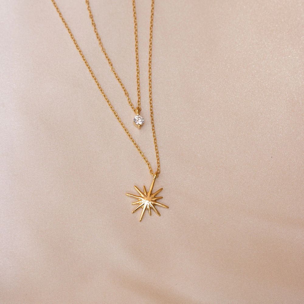Tewiky Diamant Halskette für Frauen, Dainty Gold Halskette 14K Gold Plated Long Lariat Halskette Einfaches Gold CZ Diamant Choker Halskette für Frauen Trendy Gold Halskette Schmuck Geschenke für Mädchen