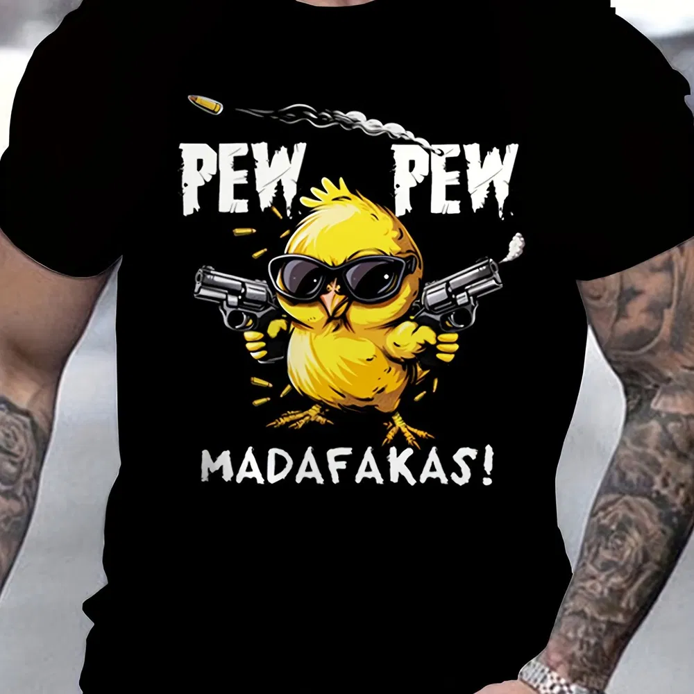 Männer atmungsaktiv Cool Girl Cartoon gedruckt Kurzärme T-Shirt, Casual Street Style Mode, Round Neck