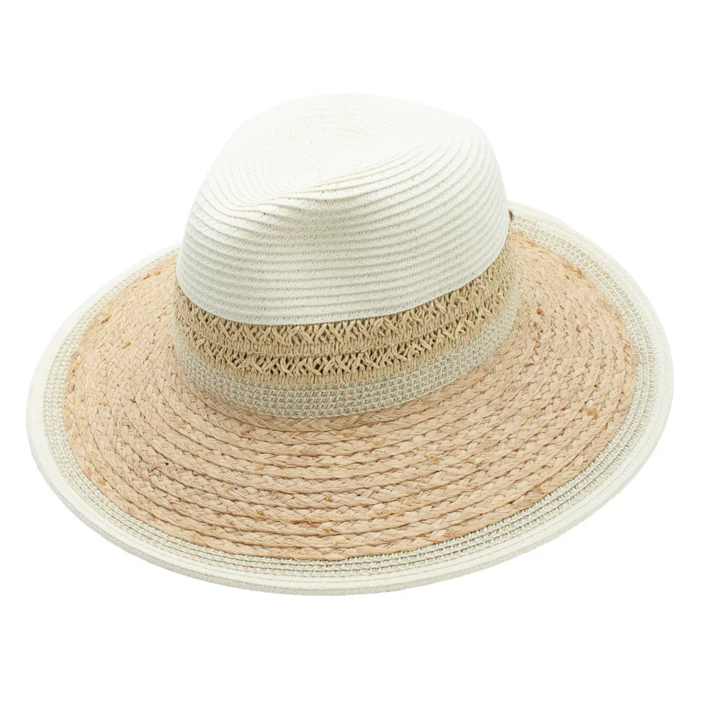 Sogand Raffia Stroh Natural Sun 4 Zoll Brim Beach Resort Hut