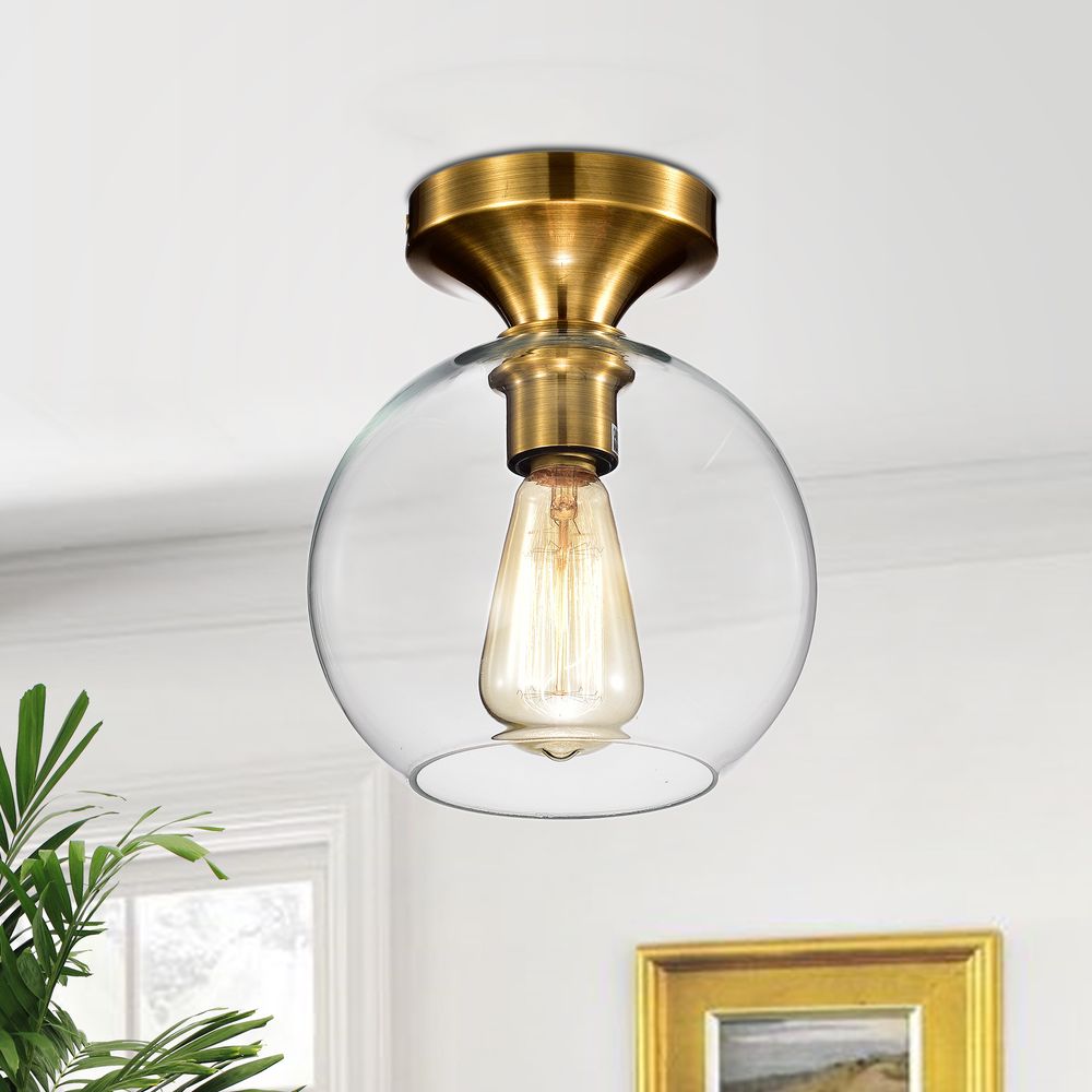Gorden 1 - Licht Satin Gold Flushmount Deckenlampe