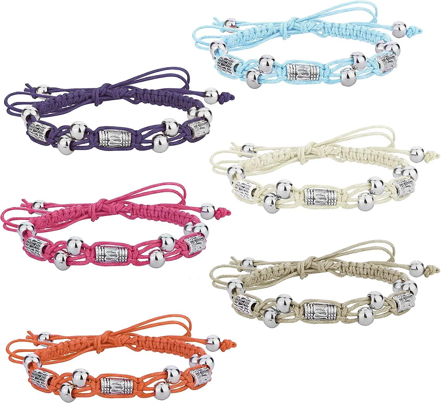 6 Pcs Sommer Strand Surfer Ankleber Armbänder für Frauen Männer verstellbar handgemachte geflochten Seil Charms Boho String Armbänder