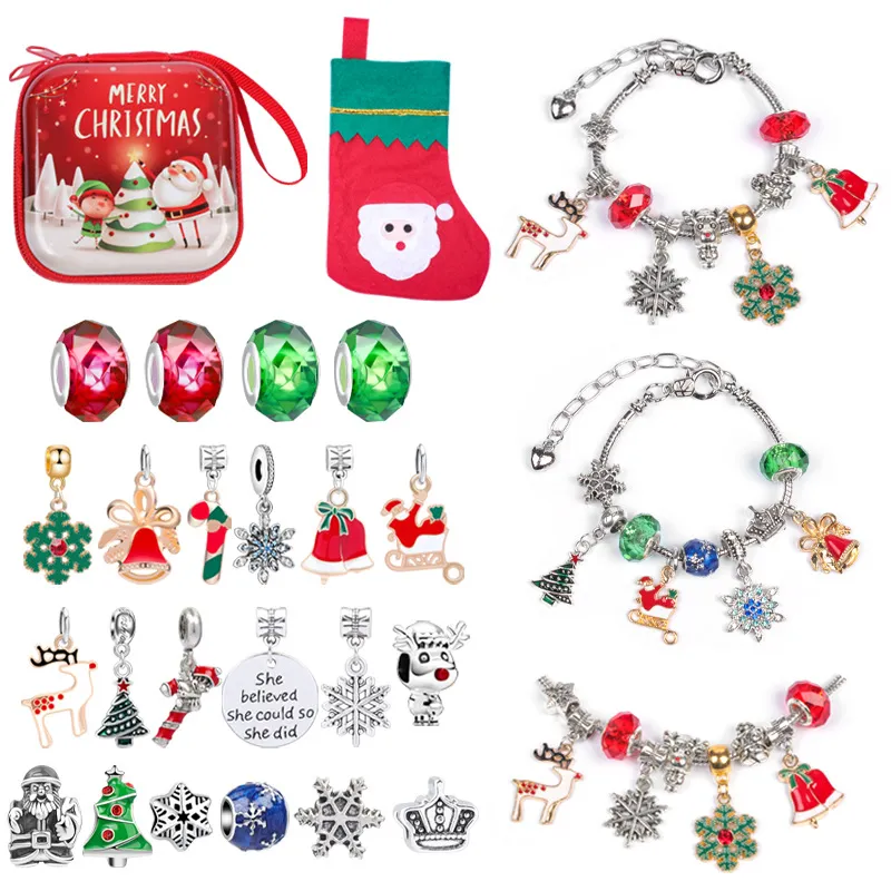 Kindermode Armband Weihnachten Schneemann Set