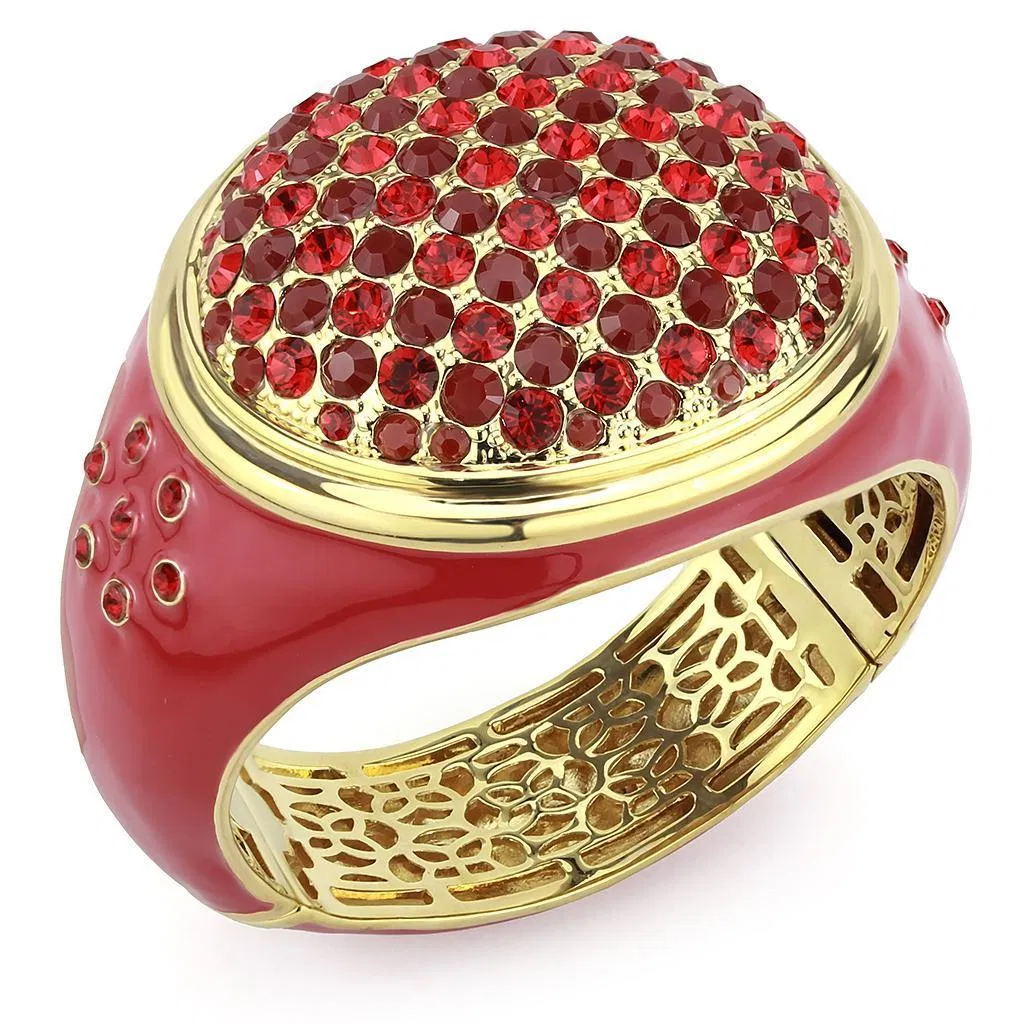 LO4351 - Gold Brass Armband mit Top-Grade - Kristall in mehreren Farben