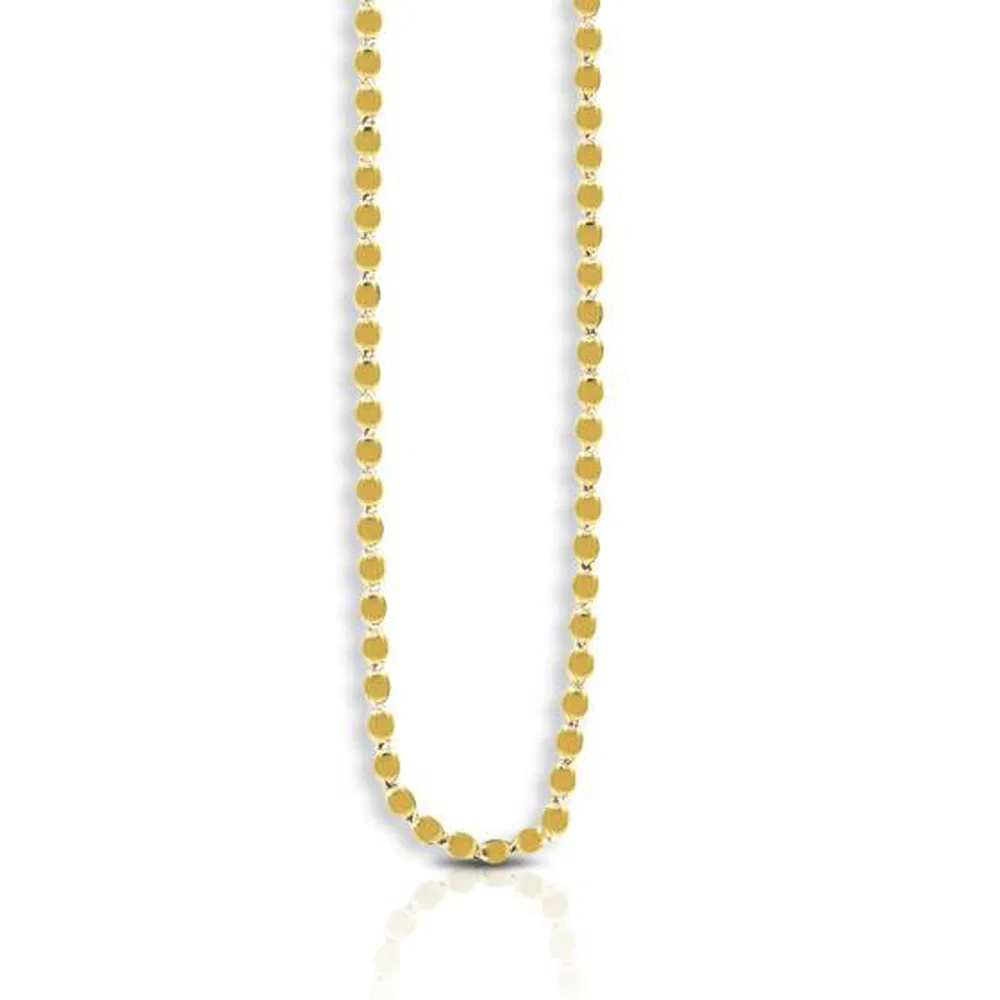 14 Karat Gelbgold Oval Spiegelkette (2,20 mm)