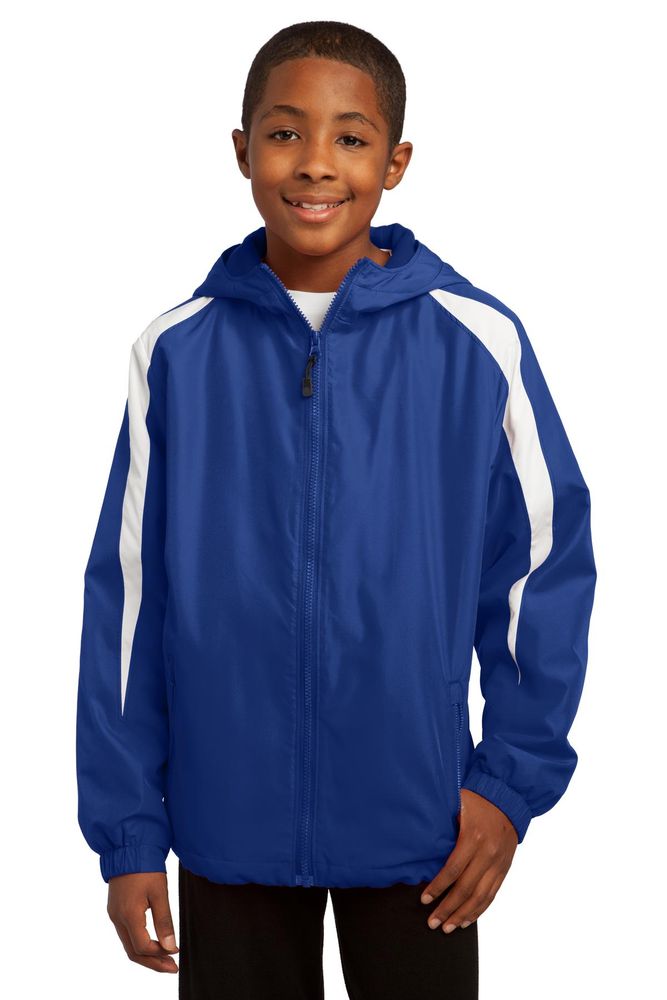 Sport-Tek Youth Fleece-Lined Colorblock Jacke YST81