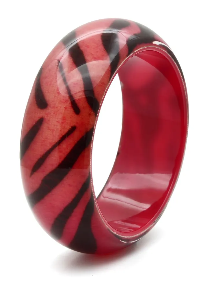 VL036 - Harz Armband mit synthetischem Synthetischstein im Tiermuster