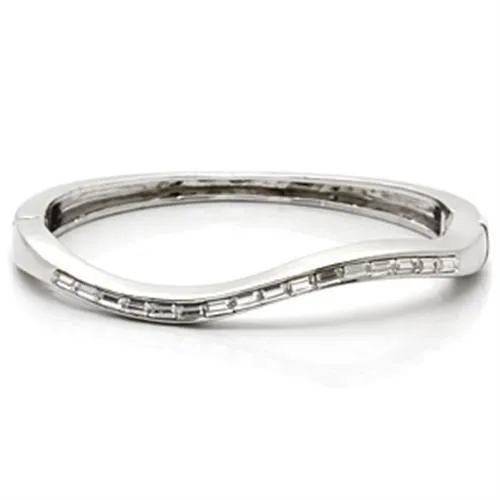 LO850 - Imitation Rhodium Brass Armband mit Top-Grade - Kristall in Clear