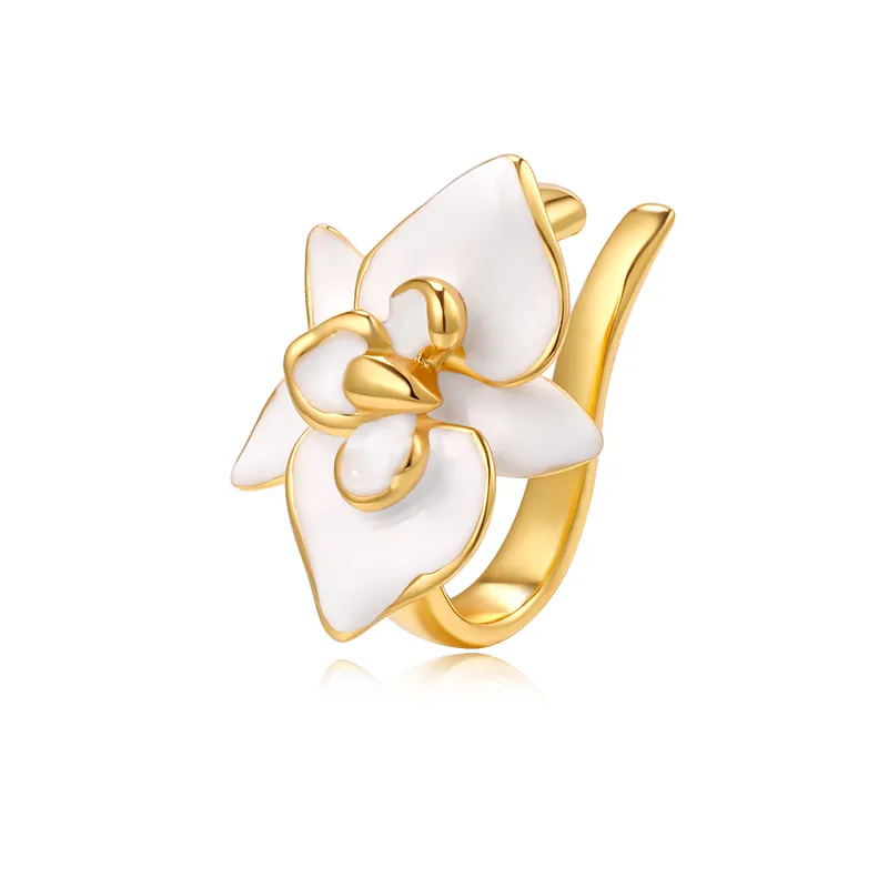 Frauen Licht Luxus Retro Schmetterling Orchideen Ohr Clip