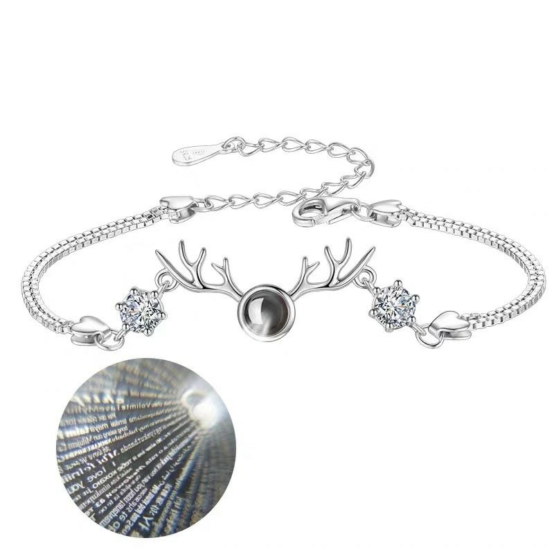 100 Sprachen - Ich liebe dich - Deer Projection Armband