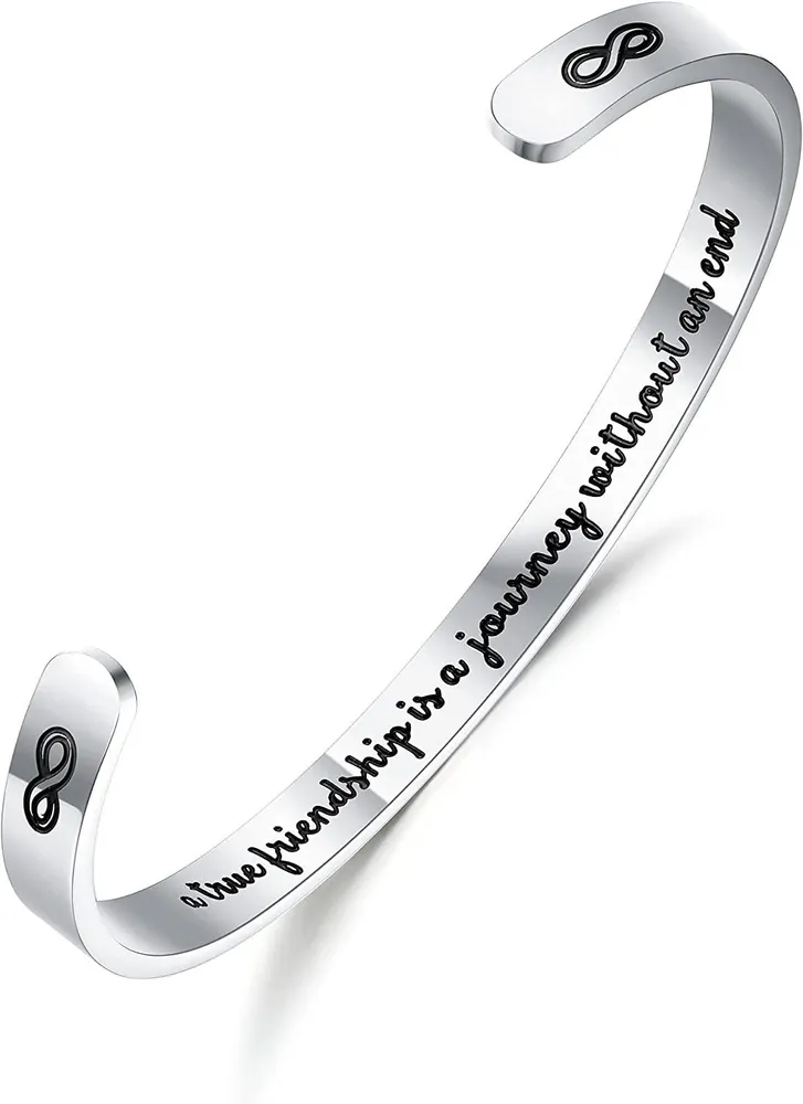Inspirierende Armbänder für Frauen Motivation Mantra Zitat Manschettenarmbänder für besten Freund Mitarbeiter für Teenager Mädchen Personalisierte Ermutigung Geburtstagsgeschenk mit Box