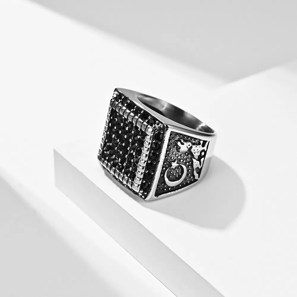 Hip-Hop übertrieben Goldplated Diamant Ring für Männer