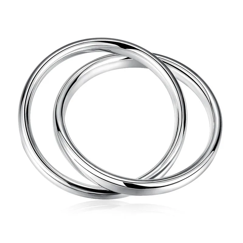 Fashion Trendsman 's Zwei Ring Armbänder Silberschmuck