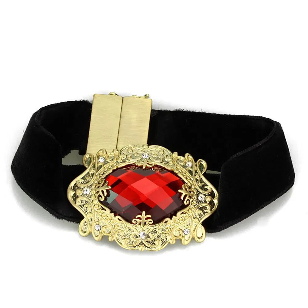 LO3671 - Gold & Brush Brass Armband mit synthetischem Glas in Siam